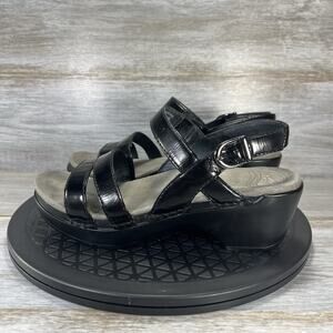 Dansko Women’s Surraya Patent Black Sandals Size EU 37 US 7